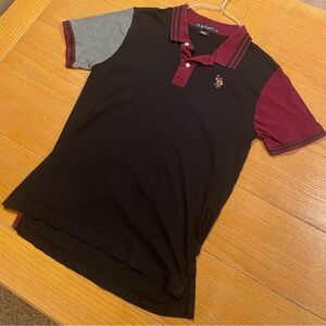 U.S. Polo Assn. Men's Black, Gray, and Burgundy Polo Shirt